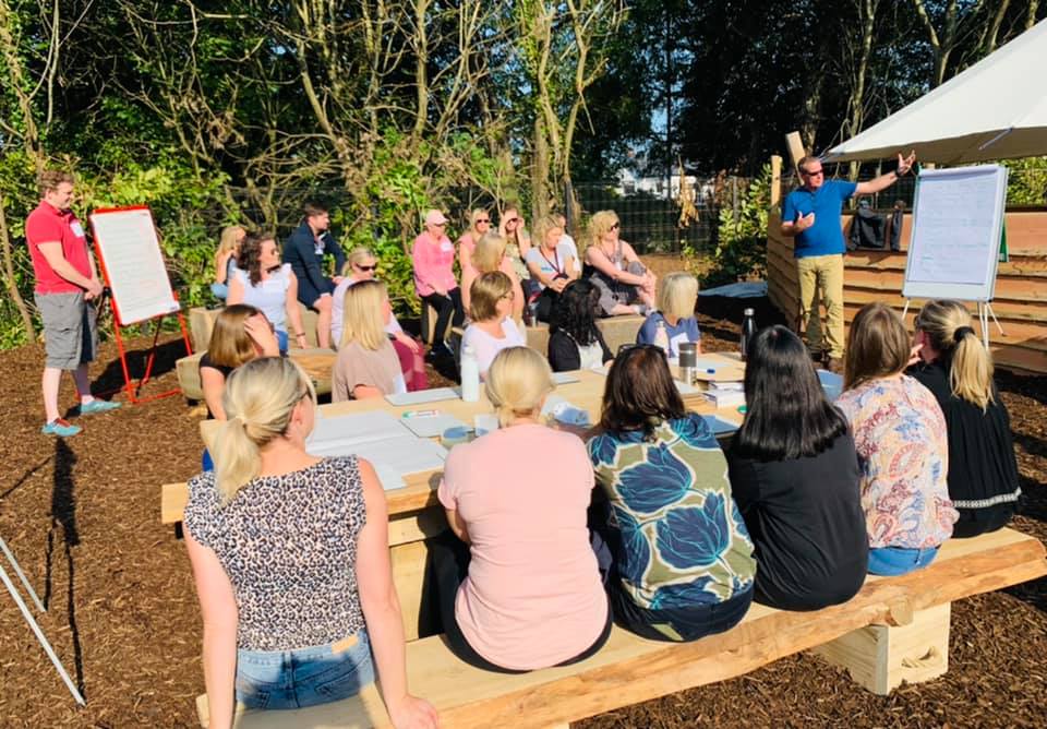 Teachers at a SOuL led CPD session - Spotlight on Outdoor Learning